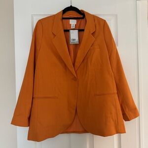 H&M Orange Women's Blazer - Medium